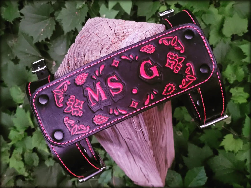 Leather motorcycle Bedroll Straps dbgear