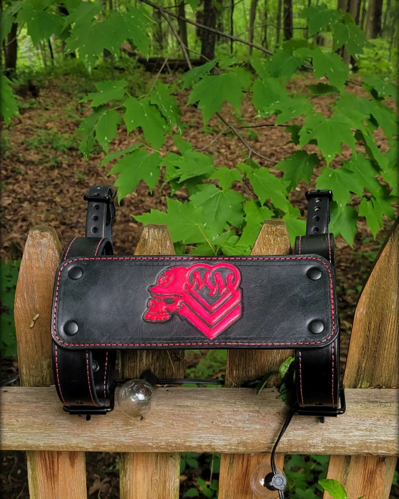 Leather motorcycle Bedroll Straps dbgear