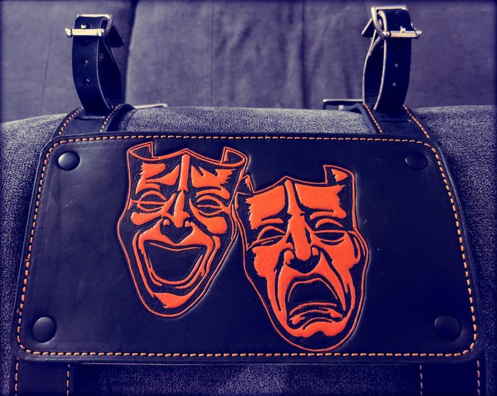 Leather motorcycle Bedroll Straps dbgear