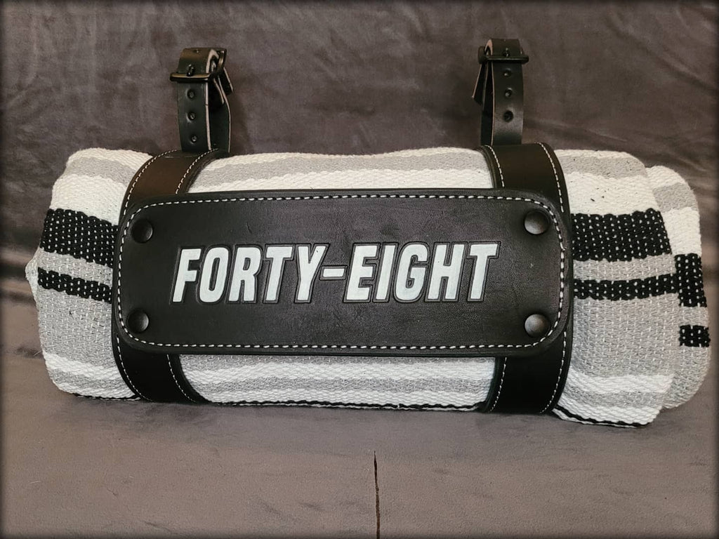 Leather motorcycle Bedroll Straps dbgear